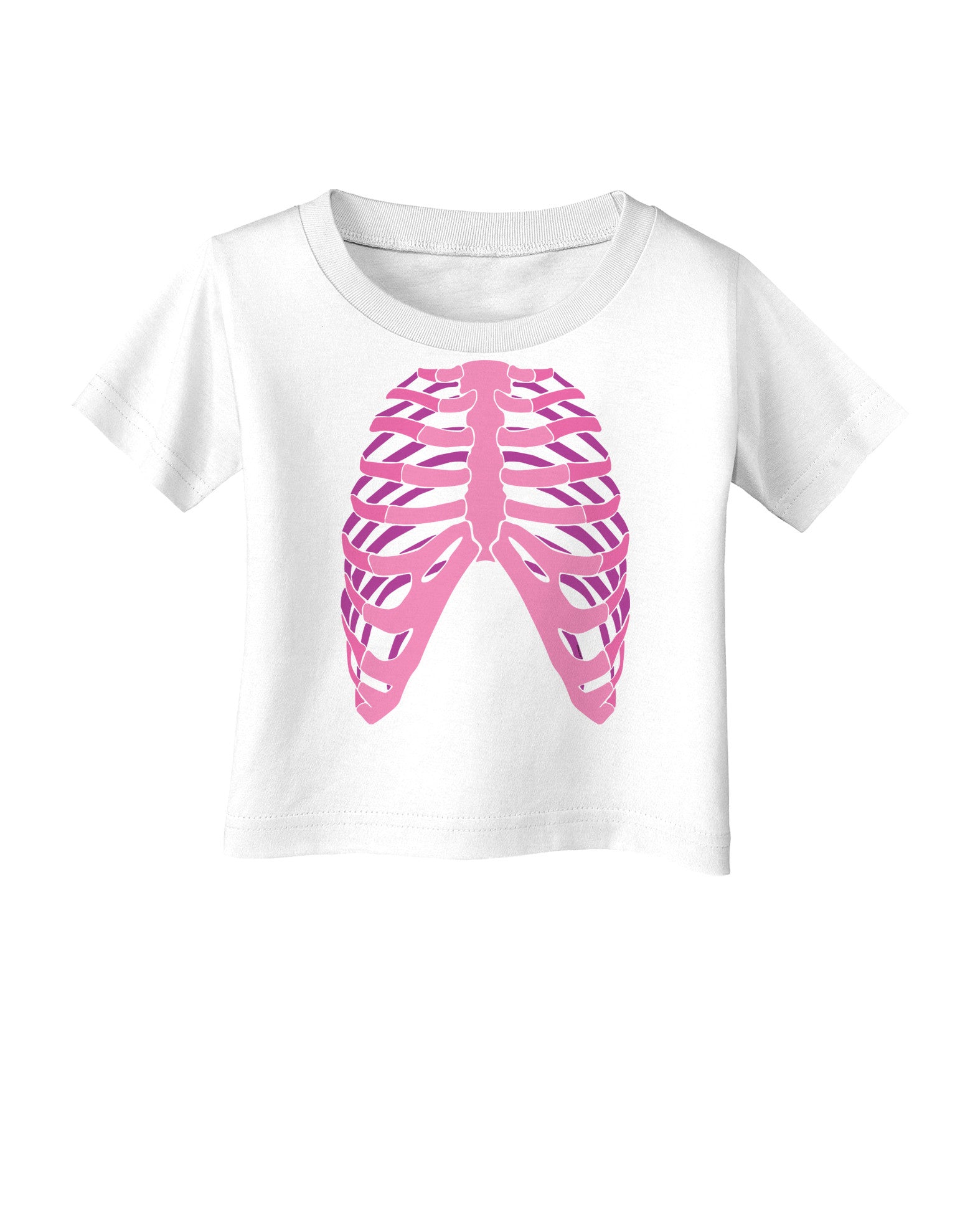 Human Pink Skeleton Bones Ribcage Infant T-Shirt-Infant T-Shirt-TooLoud-White-06-Months-Davson Sales