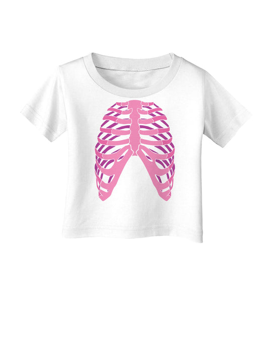Human Pink Skeleton Bones Ribcage Infant T-Shirt-Infant T-Shirt-TooLoud-White-06-Months-Davson Sales