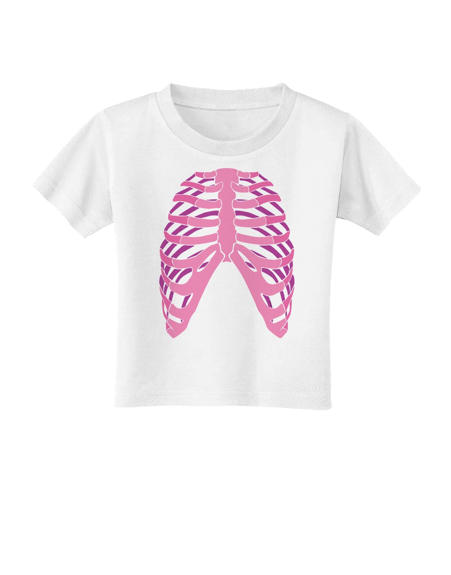 Human Pink Skeleton Bones Ribcage Toddler T-Shirt-Toddler T-Shirt-TooLoud-White-2T-Davson Sales