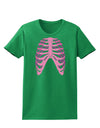 Human Pink Skeleton Bones Ribcage Womens Dark T-Shirt-TooLoud-Kelly-Green-X-Small-Davson Sales