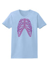 Human Pink Skeleton Bones Ribcage Womens T-Shirt-Womens T-Shirt-TooLoud-Light-Blue-X-Small-Davson Sales