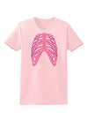 Human Pink Skeleton Bones Ribcage Womens T-Shirt-Womens T-Shirt-TooLoud-PalePink-X-Small-Davson Sales