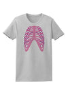 Human Pink Skeleton Bones Ribcage Womens T-Shirt-Womens T-Shirt-TooLoud-AshGray-X-Small-Davson Sales