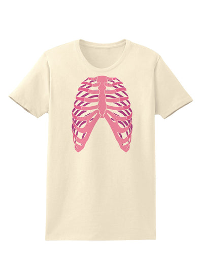 Human Pink Skeleton Bones Ribcage Womens T-Shirt-Womens T-Shirt-TooLoud-Natural-X-Small-Davson Sales