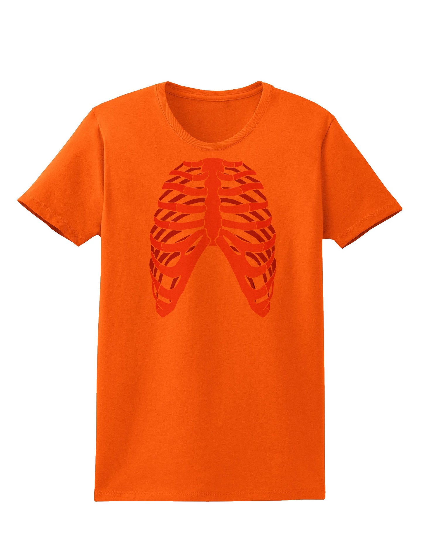 Human Pink Skeleton Bones Ribcage Womens T-Shirt-Womens T-Shirt-TooLoud-Orange-X-Small-Davson Sales