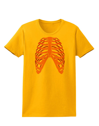 Human Pink Skeleton Bones Ribcage Womens T-Shirt-Womens T-Shirt-TooLoud-Gold-X-Small-Davson Sales