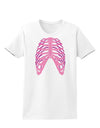 Human Pink Skeleton Bones Ribcage Womens T-Shirt-Womens T-Shirt-TooLoud-White-X-Small-Davson Sales