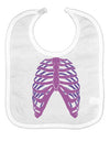 Human Purple Skeleton Bones Ribcage Baby Bib