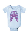 Human Purple Skeleton Bones Ribcage Baby Romper Bodysuit-Baby Romper-TooLoud-Light-Blue-06-Months-Davson Sales