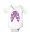 Human Purple Skeleton Bones Ribcage Baby Romper Bodysuit-Baby Romper-TooLoud-White-06-Months-Davson Sales