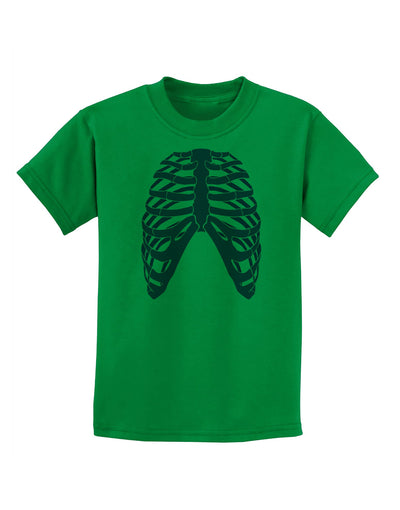 Human Purple Skeleton Bones Ribcage Childrens T-Shirt-Childrens T-Shirt-TooLoud-Kelly-Green-X-Small-Davson Sales