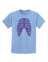 Human Purple Skeleton Bones Ribcage Childrens T-Shirt-Childrens T-Shirt-TooLoud-Light-Blue-X-Small-Davson Sales