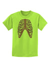 Human Purple Skeleton Bones Ribcage Childrens T-Shirt-Childrens T-Shirt-TooLoud-Lime-Green-X-Small-Davson Sales