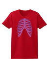 Human Purple Skeleton Bones Ribcage Womens Dark T-Shirt-TooLoud-Red-X-Small-Davson Sales