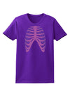 Human Purple Skeleton Bones Ribcage Womens Dark T-Shirt-TooLoud-Purple-X-Small-Davson Sales