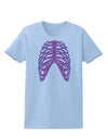 Human Purple Skeleton Bones Ribcage Womens T-Shirt-Womens T-Shirt-TooLoud-Light-Blue-X-Small-Davson Sales