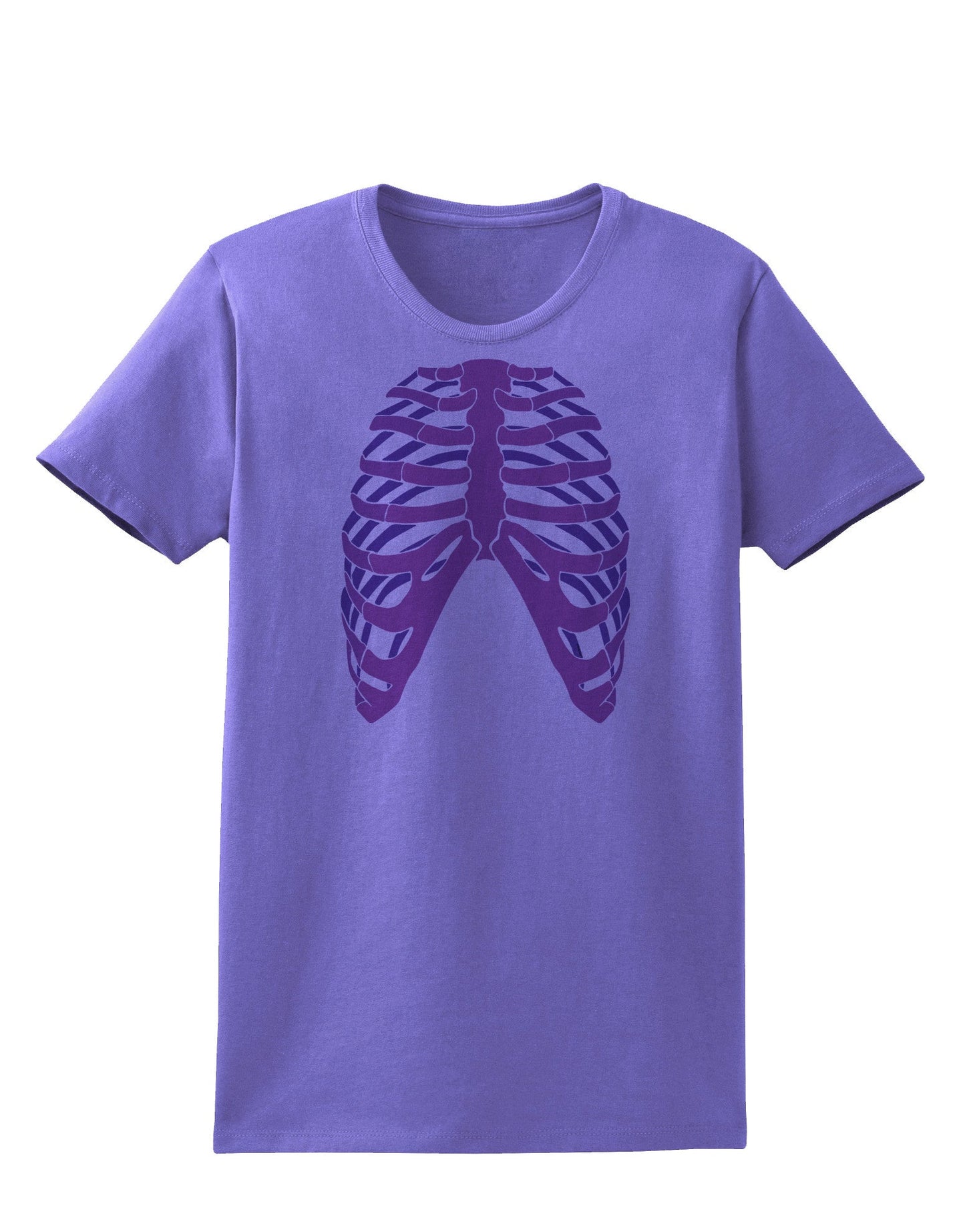 Human Purple Skeleton Bones Ribcage Womens T-Shirt-Womens T-Shirt-TooLoud-Violet-X-Small-Davson Sales