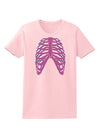 Human Purple Skeleton Bones Ribcage Womens T-Shirt-Womens T-Shirt-TooLoud-PalePink-X-Small-Davson Sales