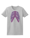 Human Purple Skeleton Bones Ribcage Womens T-Shirt-Womens T-Shirt-TooLoud-AshGray-X-Small-Davson Sales