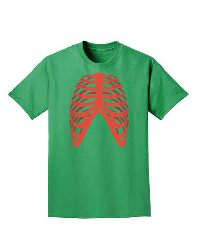 Human Red Skeleton Bones Ribcage Adult Dark T-Shirt-Mens T-Shirt-TooLoud-Kelly-Green-Small-Davson Sales