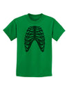 Human Red Skeleton Bones Ribcage Childrens T-Shirt-Childrens T-Shirt-TooLoud-Kelly-Green-X-Small-Davson Sales