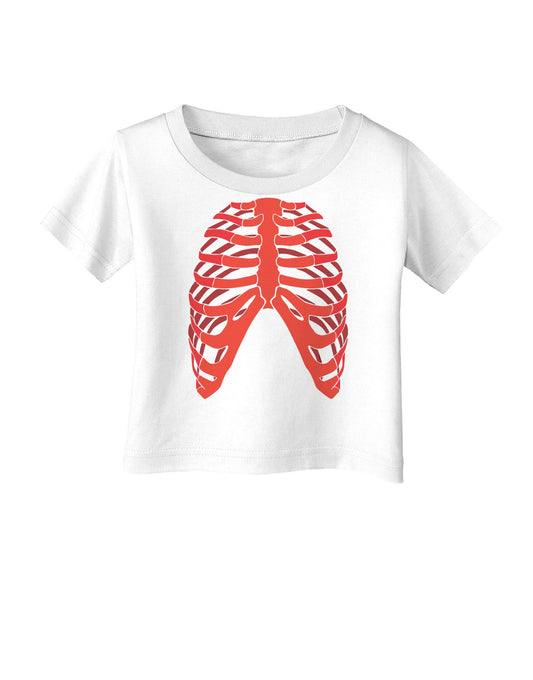 Human Red Skeleton Bones Ribcage Infant T-Shirt-Infant T-Shirt-TooLoud-White-06-Months-Davson Sales