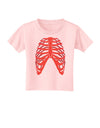 Human Red Skeleton Bones Ribcage Toddler T-Shirt-Toddler T-Shirt-TooLoud-Light-Pink-2T-Davson Sales