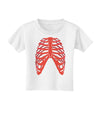 Human Red Skeleton Bones Ribcage Toddler T-Shirt-Toddler T-Shirt-TooLoud-White-2T-Davson Sales