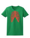 Human Red Skeleton Bones Ribcage Womens Dark T-Shirt-TooLoud-Kelly-Green-X-Small-Davson Sales