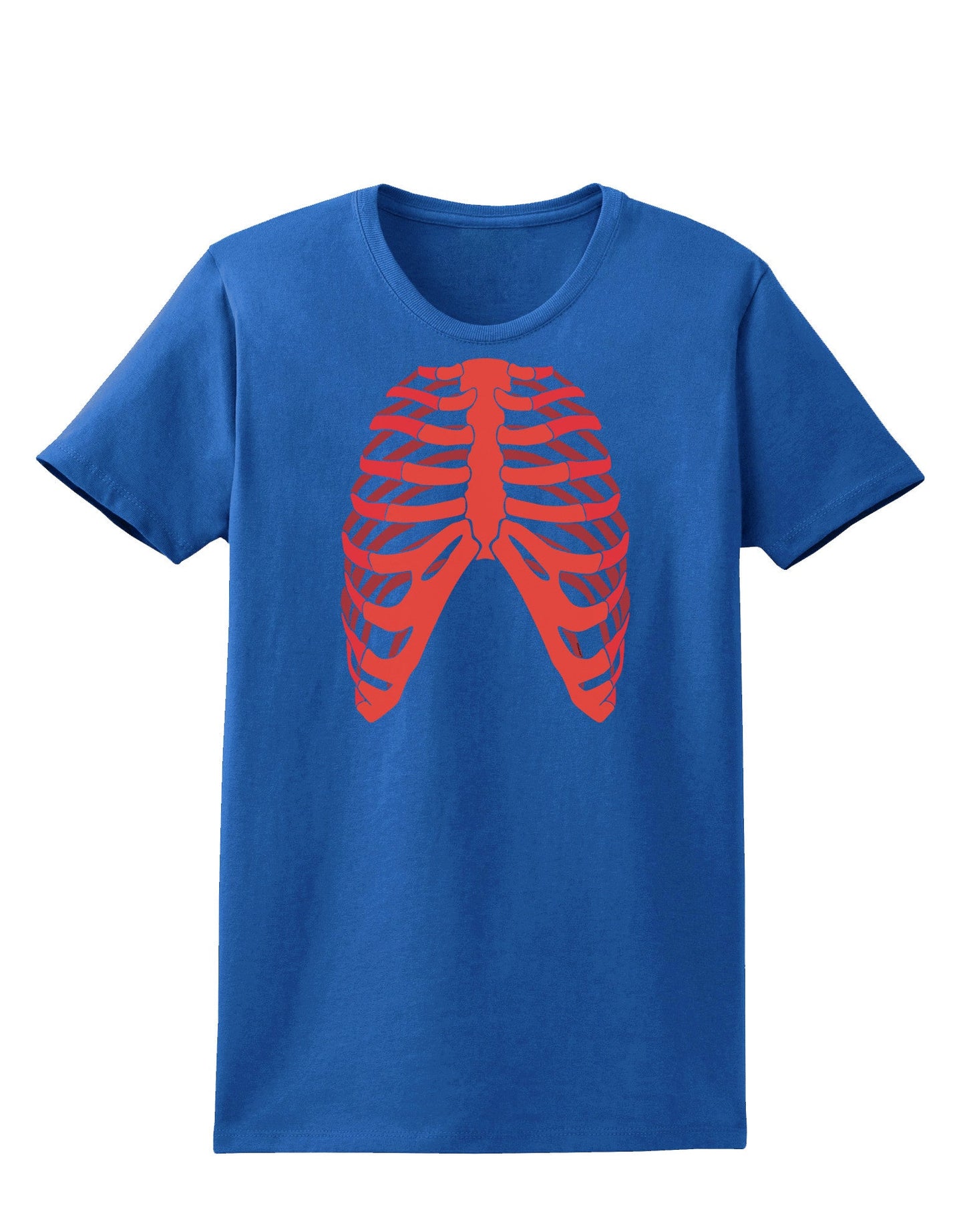 Human Red Skeleton Bones Ribcage Womens Dark T-Shirt-TooLoud-Royal-Blue-X-Small-Davson Sales