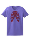 Human Red Skeleton Bones Ribcage Womens T-Shirt-Womens T-Shirt-TooLoud-Violet-X-Small-Davson Sales