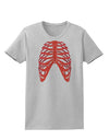 Human Red Skeleton Bones Ribcage Womens T-Shirt-Womens T-Shirt-TooLoud-AshGray-X-Small-Davson Sales