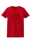 Human Red Skeleton Bones Ribcage Womens T-Shirt-Womens T-Shirt-TooLoud-Red-X-Small-Davson Sales