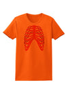 Human Red Skeleton Bones Ribcage Womens T-Shirt-Womens T-Shirt-TooLoud-Orange-X-Small-Davson Sales