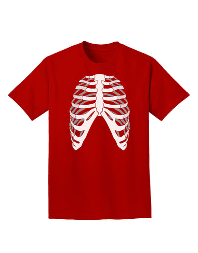 Human Skeleton Bones Ribcage Inverted Adult Dark T-Shirt-Mens T-Shirt-TooLoud-Red-Small-Davson Sales