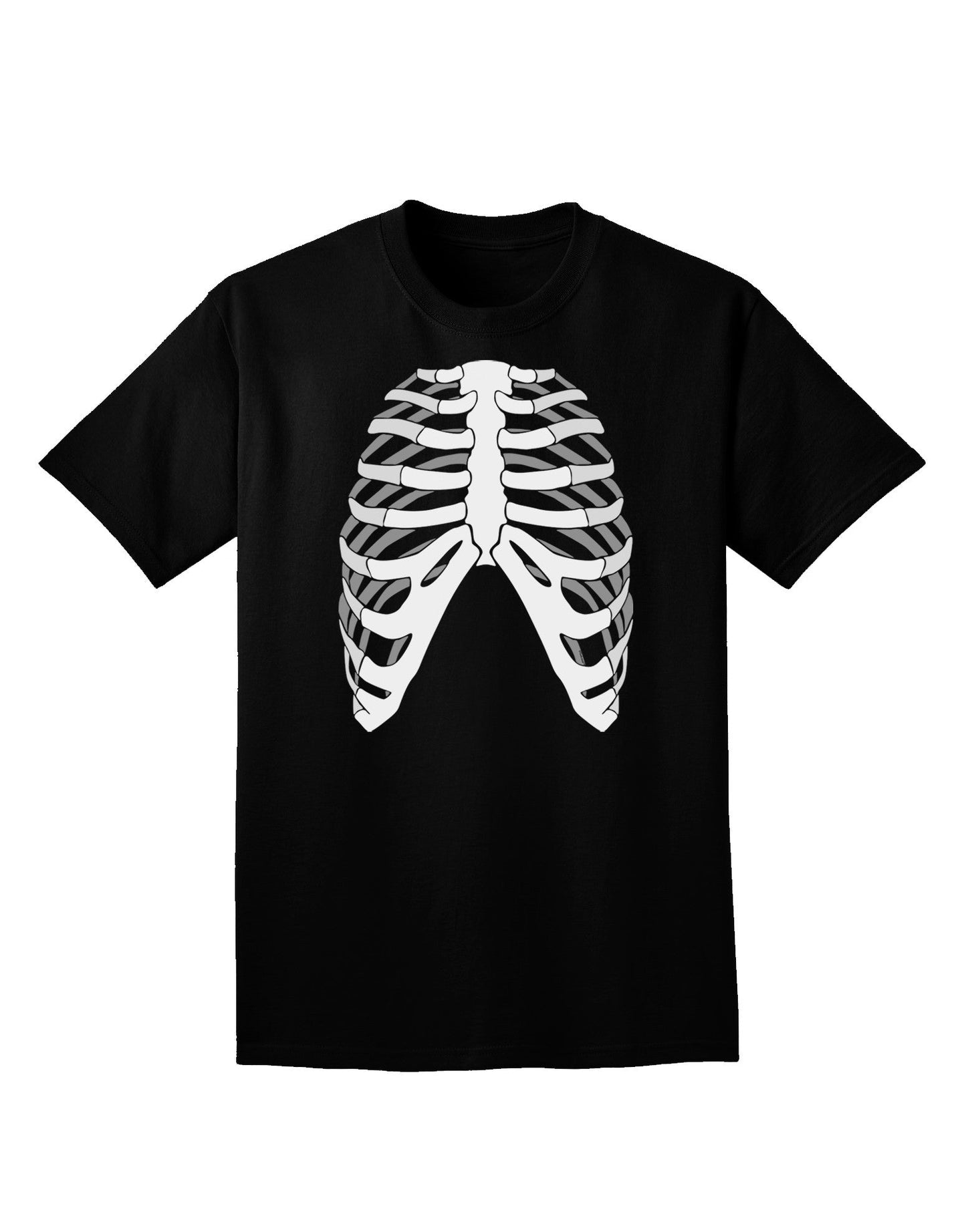 Human Skeleton Bones Ribcage Inverted Adult Dark V-Neck T-Shirt-Mens V-Neck T-Shirt-TooLoud-Black-Small-Davson Sales