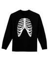 Human Skeleton Bones Ribcage Inverted Adult Long Sleeve Dark T-Shirt-TooLoud-Black-Small-Davson Sales