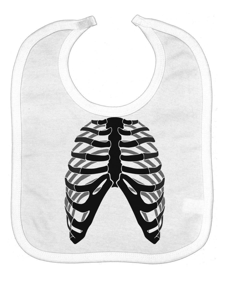 Human Skeleton Bones Ribcage Inverted Baby Bib