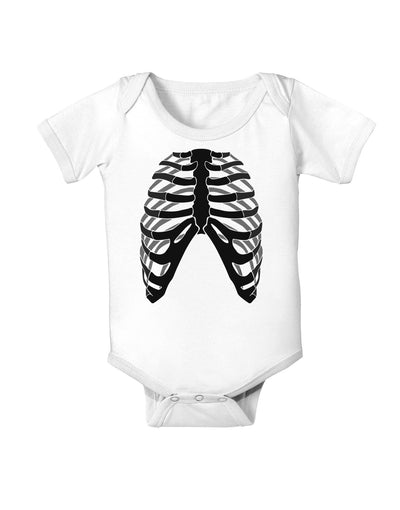 Human Skeleton Bones Ribcage Inverted Baby Romper Bodysuit-Baby Romper-TooLoud-White-06-Months-Davson Sales