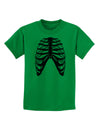 Human Skeleton Bones Ribcage Inverted Childrens T-Shirt-Childrens T-Shirt-TooLoud-Kelly-Green-X-Small-Davson Sales