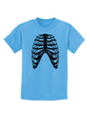 Human Skeleton Bones Ribcage Inverted Childrens T-Shirt-Childrens T-Shirt-TooLoud-Aquatic-Blue-X-Small-Davson Sales