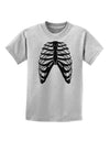 Human Skeleton Bones Ribcage Inverted Childrens T-Shirt-Childrens T-Shirt-TooLoud-AshGray-X-Small-Davson Sales