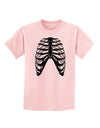 Human Skeleton Bones Ribcage Inverted Childrens T-Shirt-Childrens T-Shirt-TooLoud-PalePink-X-Small-Davson Sales