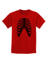 Human Skeleton Bones Ribcage Inverted Childrens T-Shirt-Childrens T-Shirt-TooLoud-Red-X-Small-Davson Sales