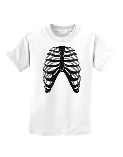 Human Skeleton Bones Ribcage Inverted Childrens T-Shirt-Childrens T-Shirt-TooLoud-White-X-Small-Davson Sales