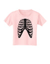 Human Skeleton Bones Ribcage Inverted Toddler T-Shirt-Toddler T-Shirt-TooLoud-Light-Pink-2T-Davson Sales