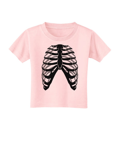 Human Skeleton Bones Ribcage Inverted Toddler T-Shirt-Toddler T-Shirt-TooLoud-Light-Pink-2T-Davson Sales