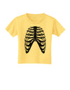 Human Skeleton Bones Ribcage Inverted Toddler T-Shirt-Toddler T-Shirt-TooLoud-Daffodil-Yellow-2T-Davson Sales