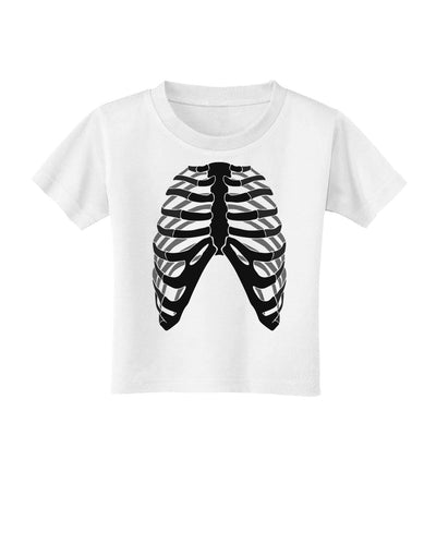 Human Skeleton Bones Ribcage Inverted Toddler T-Shirt-Toddler T-Shirt-TooLoud-White-2T-Davson Sales