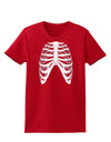 Human Skeleton Bones Ribcage Inverted Womens Dark T-Shirt-TooLoud-Red-X-Small-Davson Sales